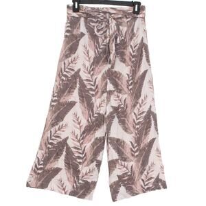 Free People Pants Wide Leg High Rise Harem Cottage Boho Culotte Tropical Small